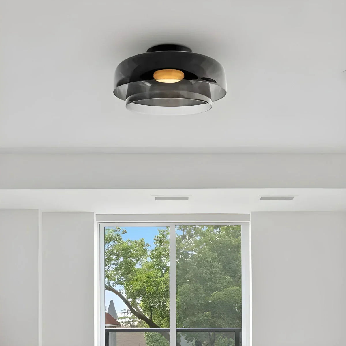 Colored Glass Ceiling Light for Bedroom | Desfino