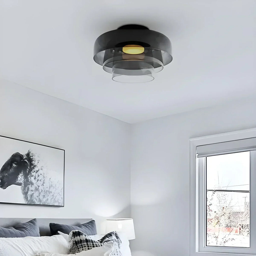 Colored Glass Ceiling Light for Bedroom | Desfino