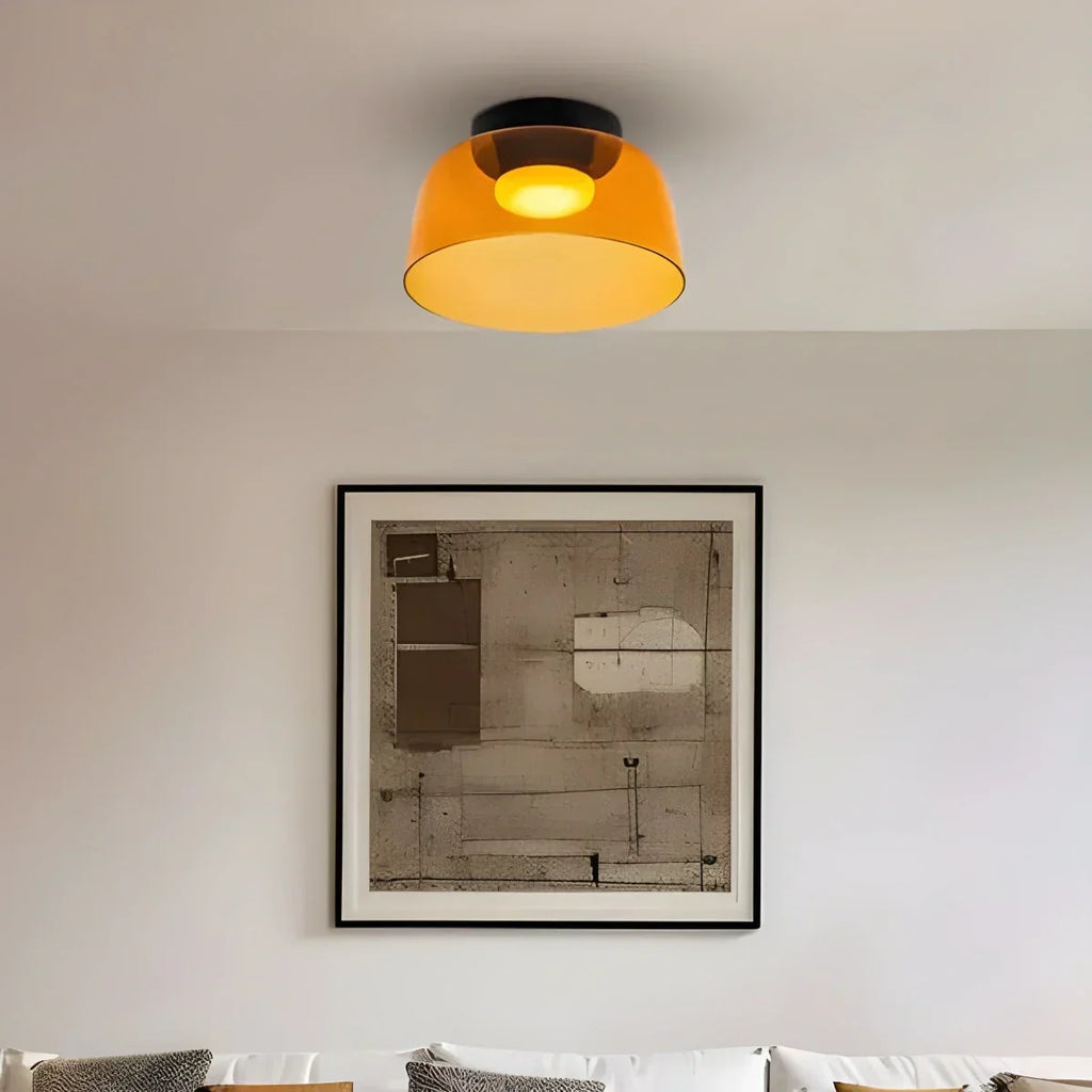 Colored Glass Ceiling Light for Bedroom | Desfino