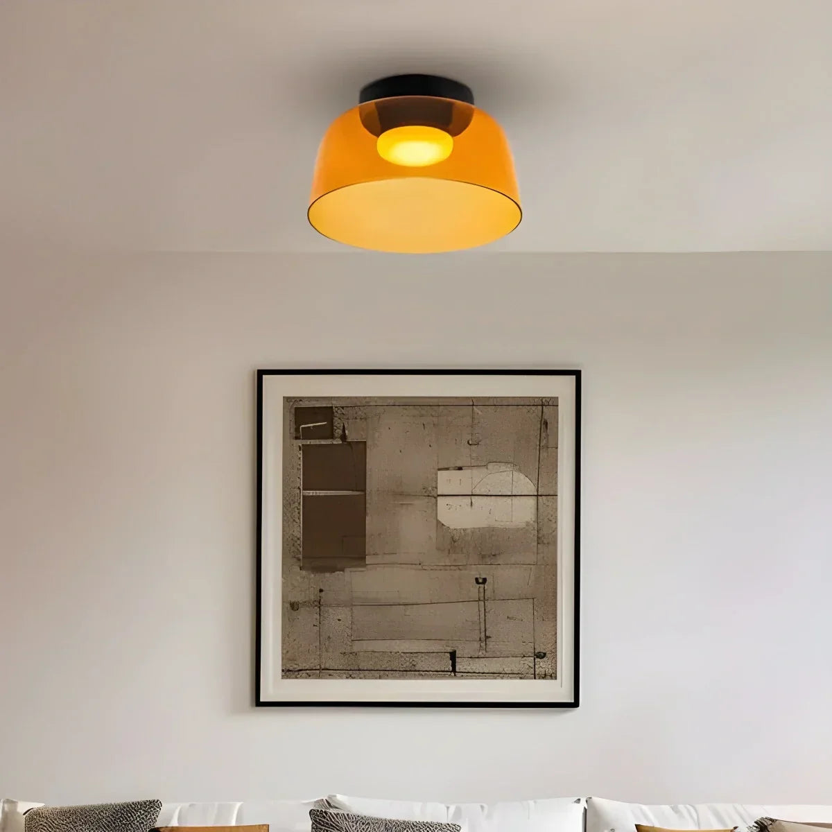 Colored Glass Ceiling Light for Bedroom | Desfino