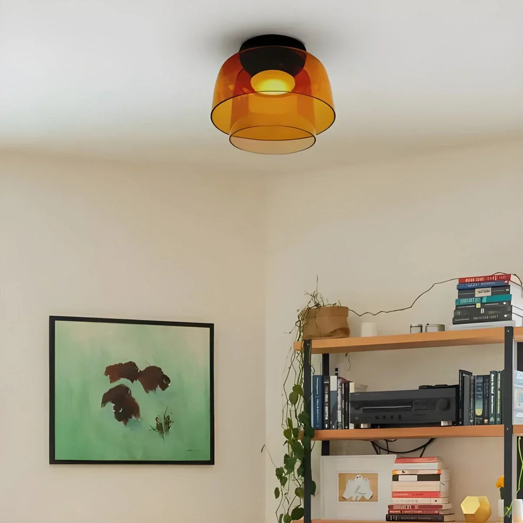 Colored Glass Ceiling Light for Bedroom | Desfino