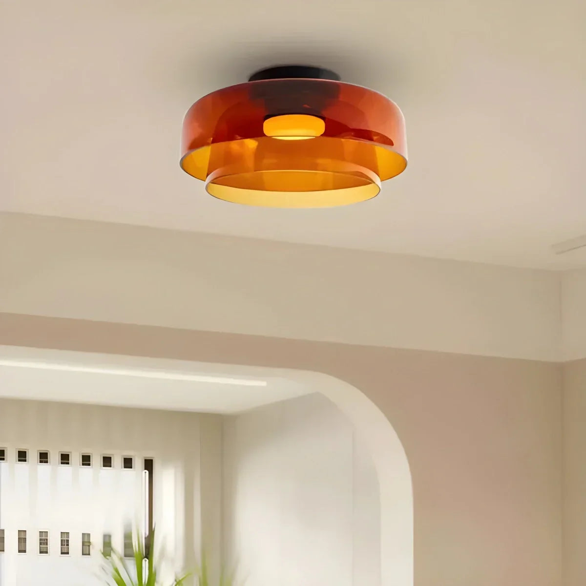 Colored Glass Ceiling Light for Bedroom | Desfino