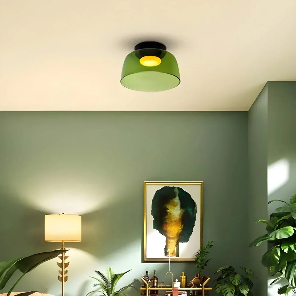 Colored Glass Ceiling Light for Bedroom | Desfino