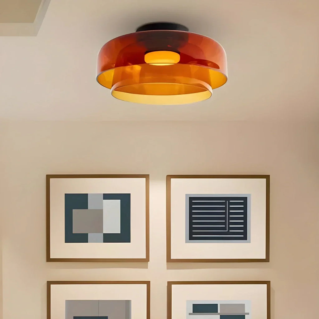 Colored Glass Ceiling Light for Bedroom | Desfino