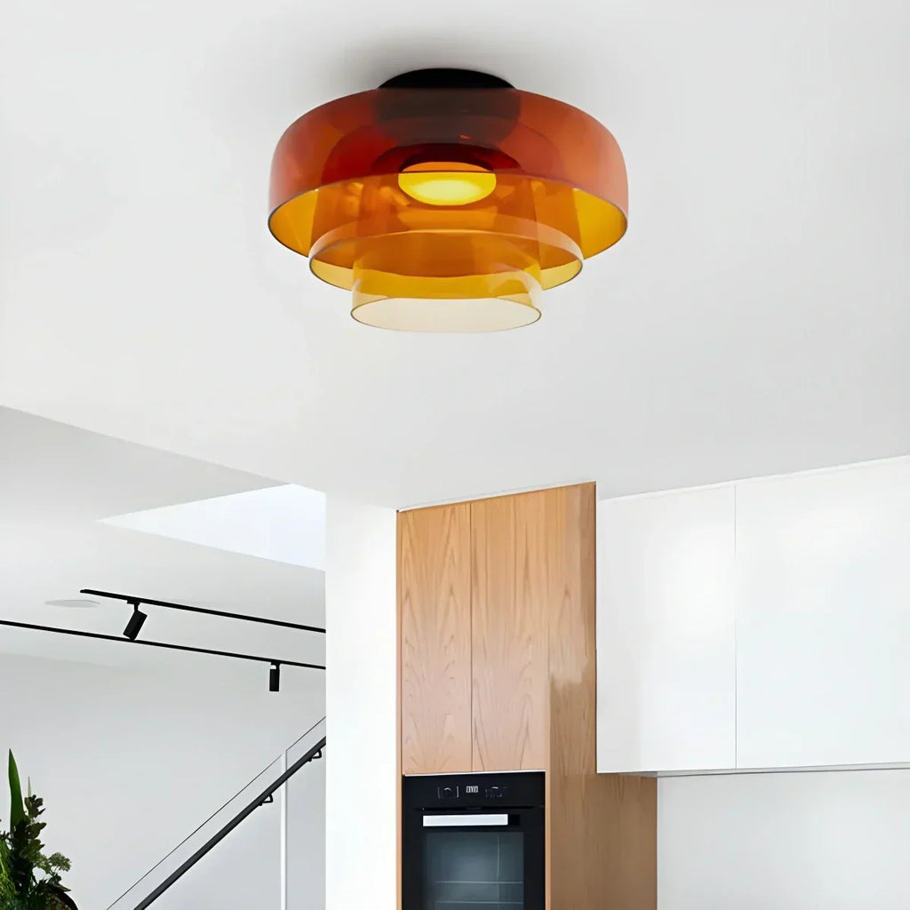 Colored Glass Ceiling Light for Bedroom | Desfino