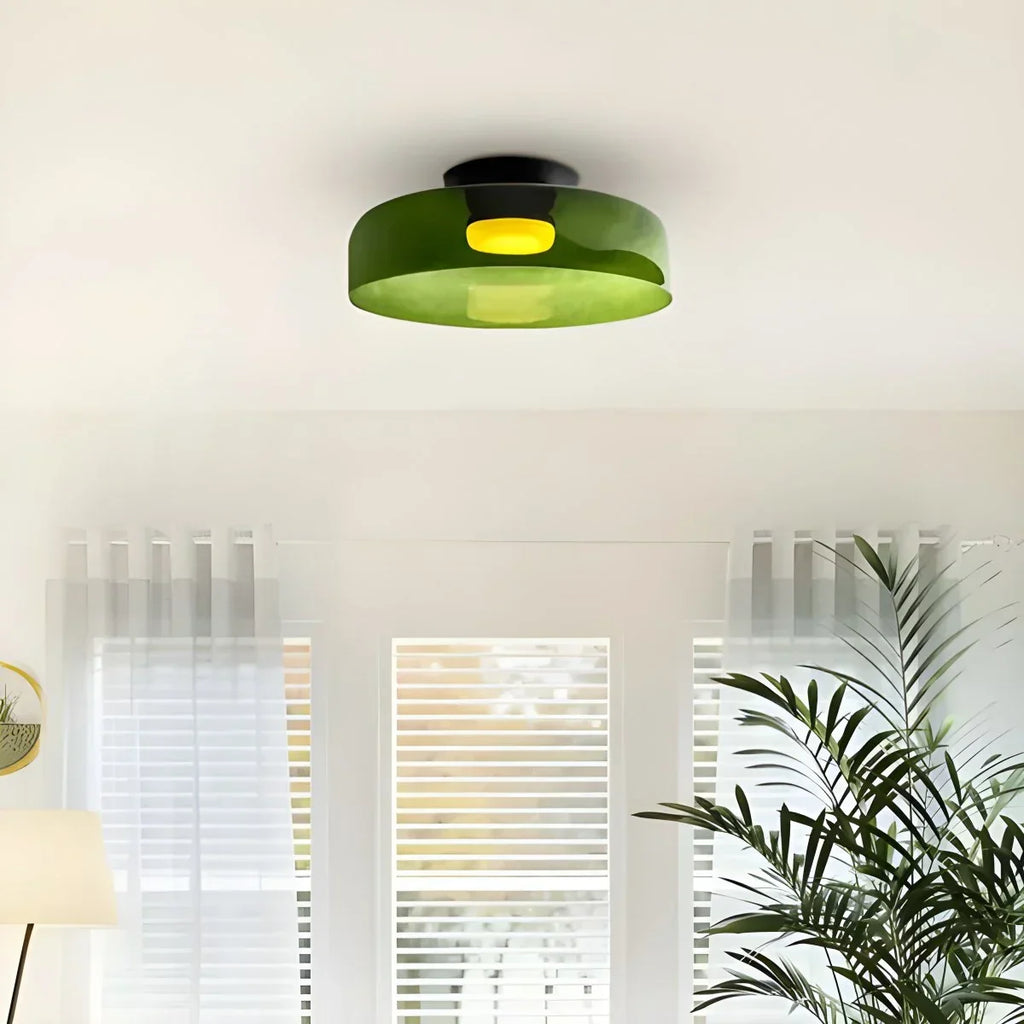 Colored Glass Ceiling Light for Bedroom | Desfino