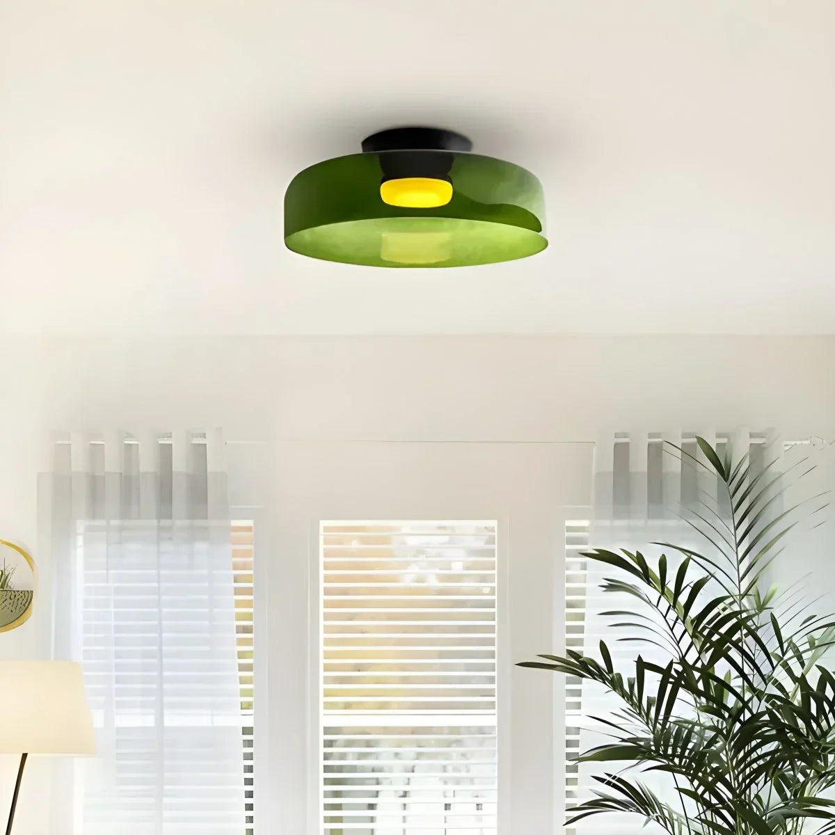 Colored Glass Ceiling Light for Bedroom | Desfino