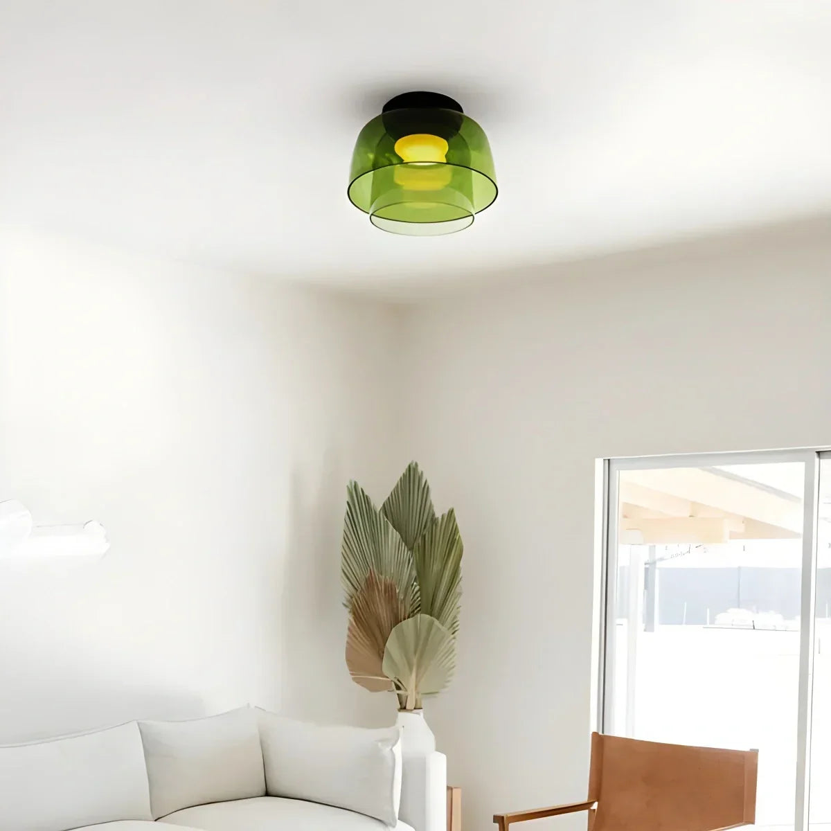 Colored Glass Ceiling Light for Bedroom | Desfino