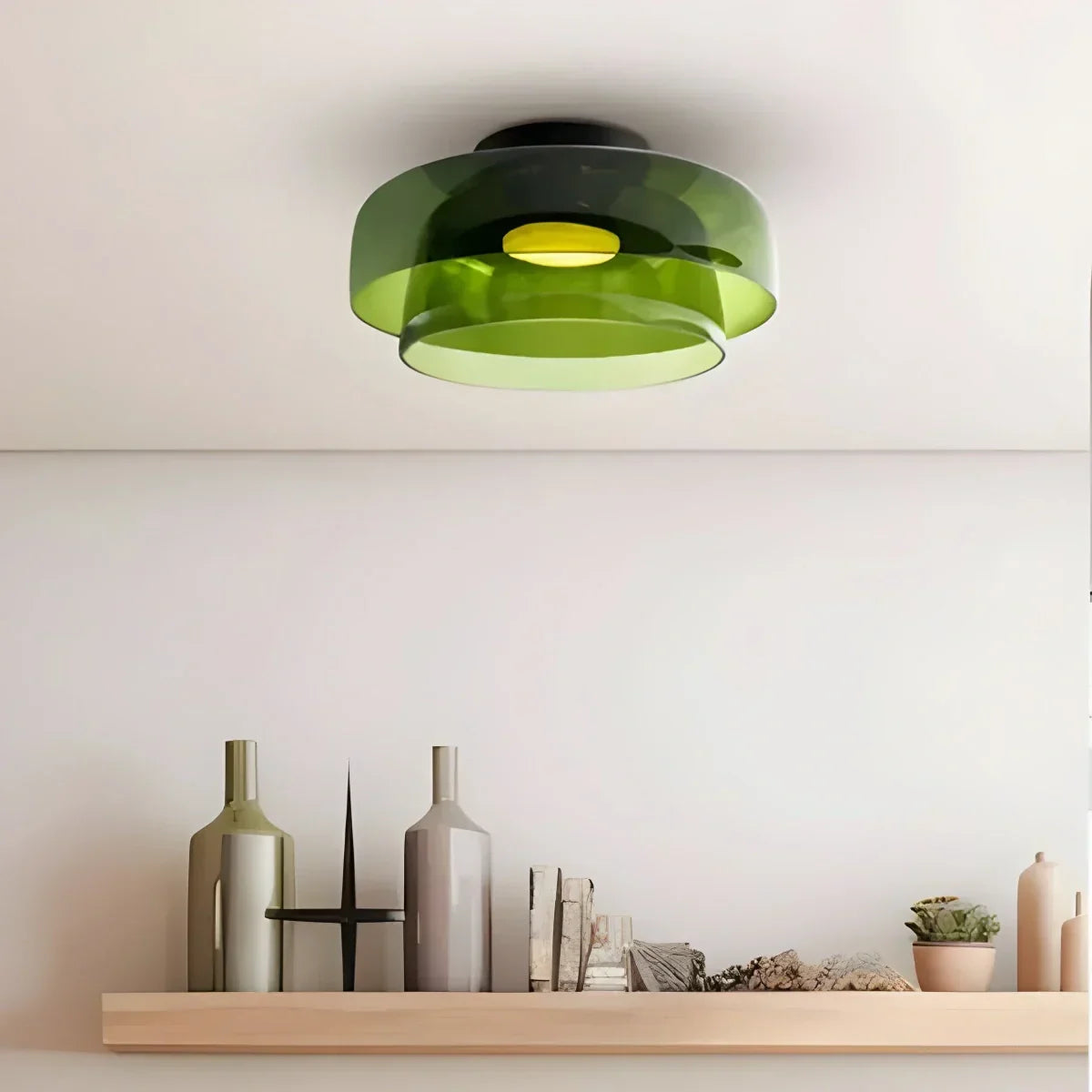 Colored Glass Ceiling Light for Bedroom | Desfino