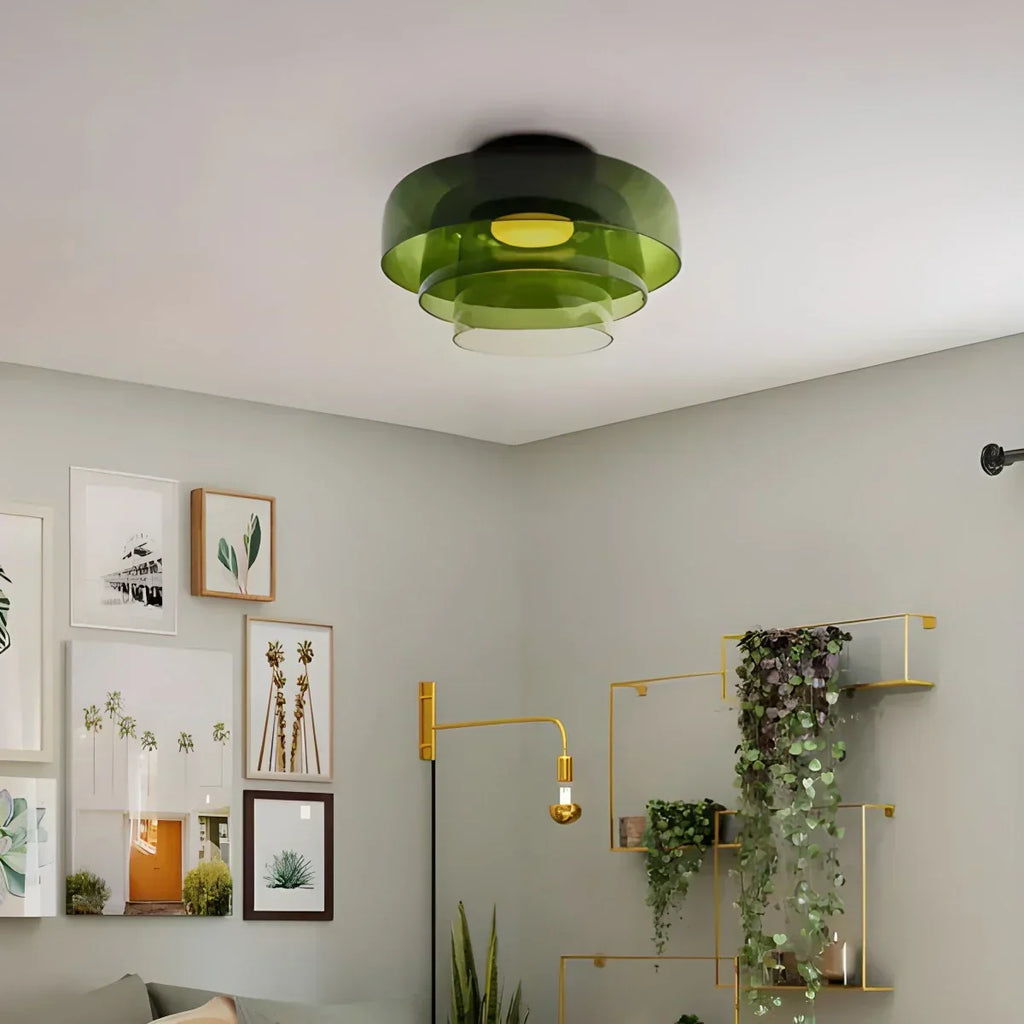 Colored Glass Ceiling Light for Bedroom | Desfino