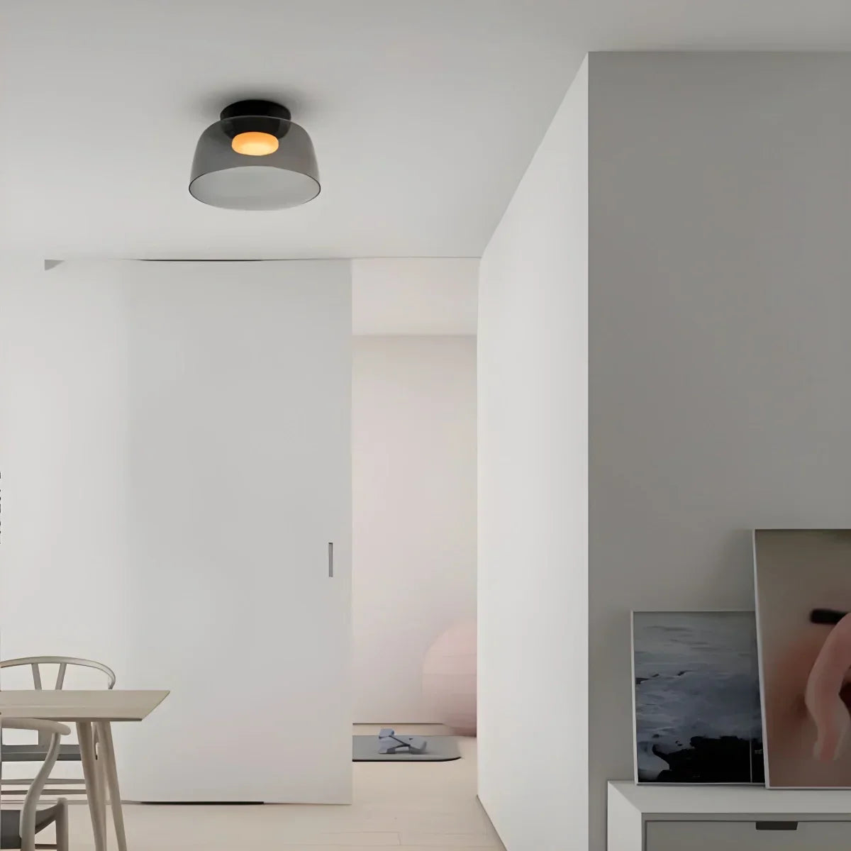 Colored Glass Ceiling Light for Bedroom | Desfino