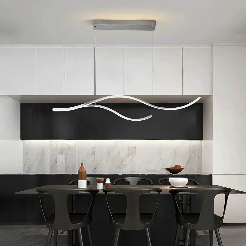 Moderne hängende Pendelleuchte in Wellenform | Desfino