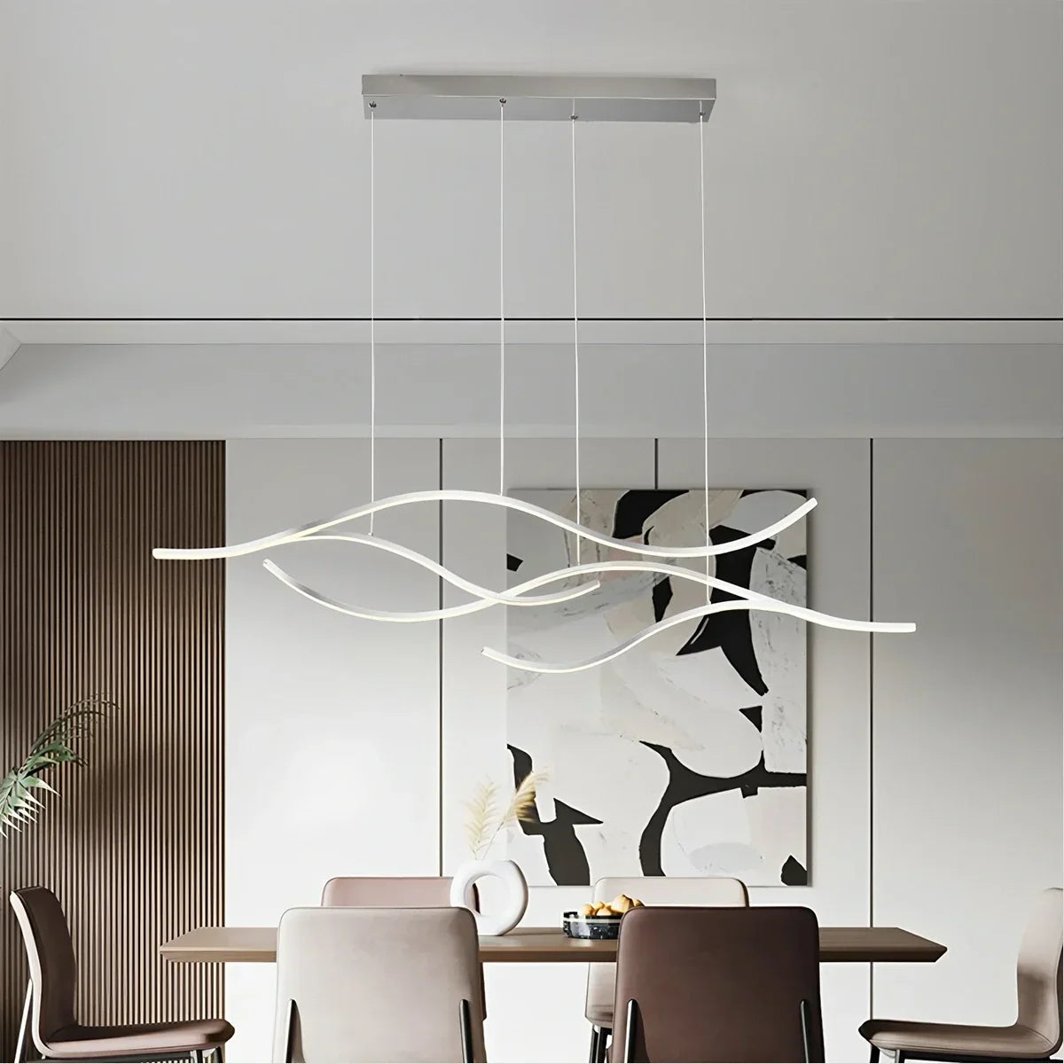 Moderne hängende Pendelleuchte in Wellenform | Desfino