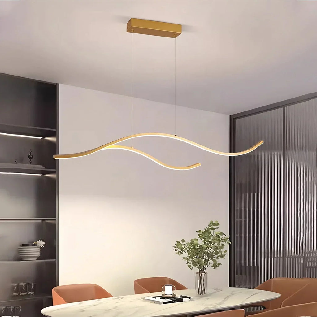 Moderne hängende Pendelleuchte in Wellenform | Desfino