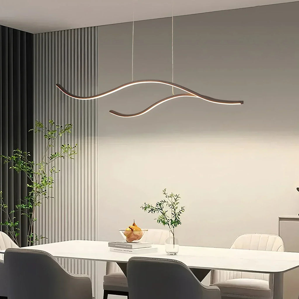 Moderne hängende Pendelleuchte in Wellenform | Desfino