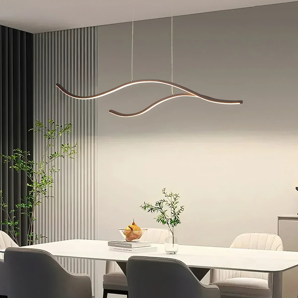 Moderne hängende Pendelleuchte in Wellenform | Desfino
