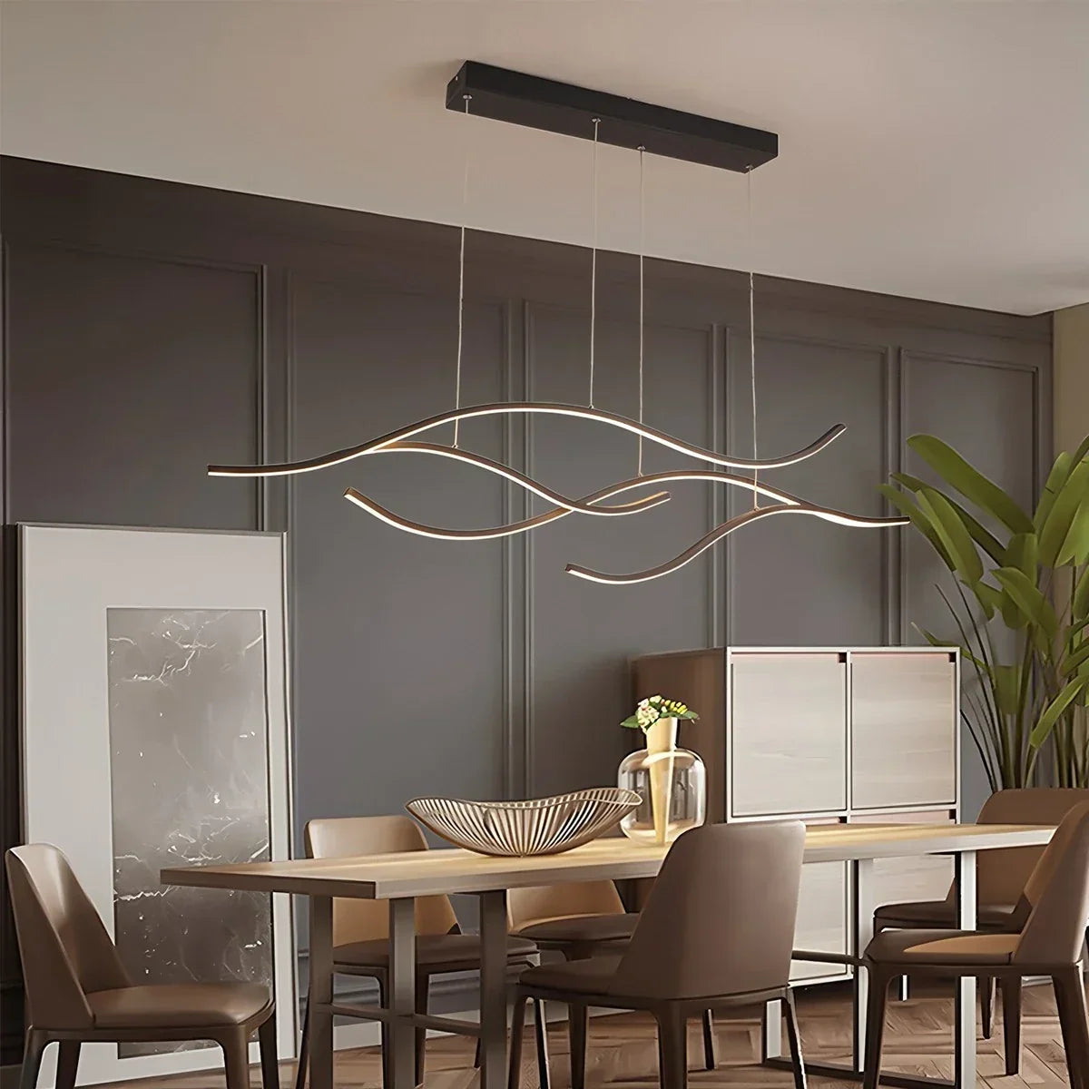 Moderne hängende Pendelleuchte in Wellenform | Desfino