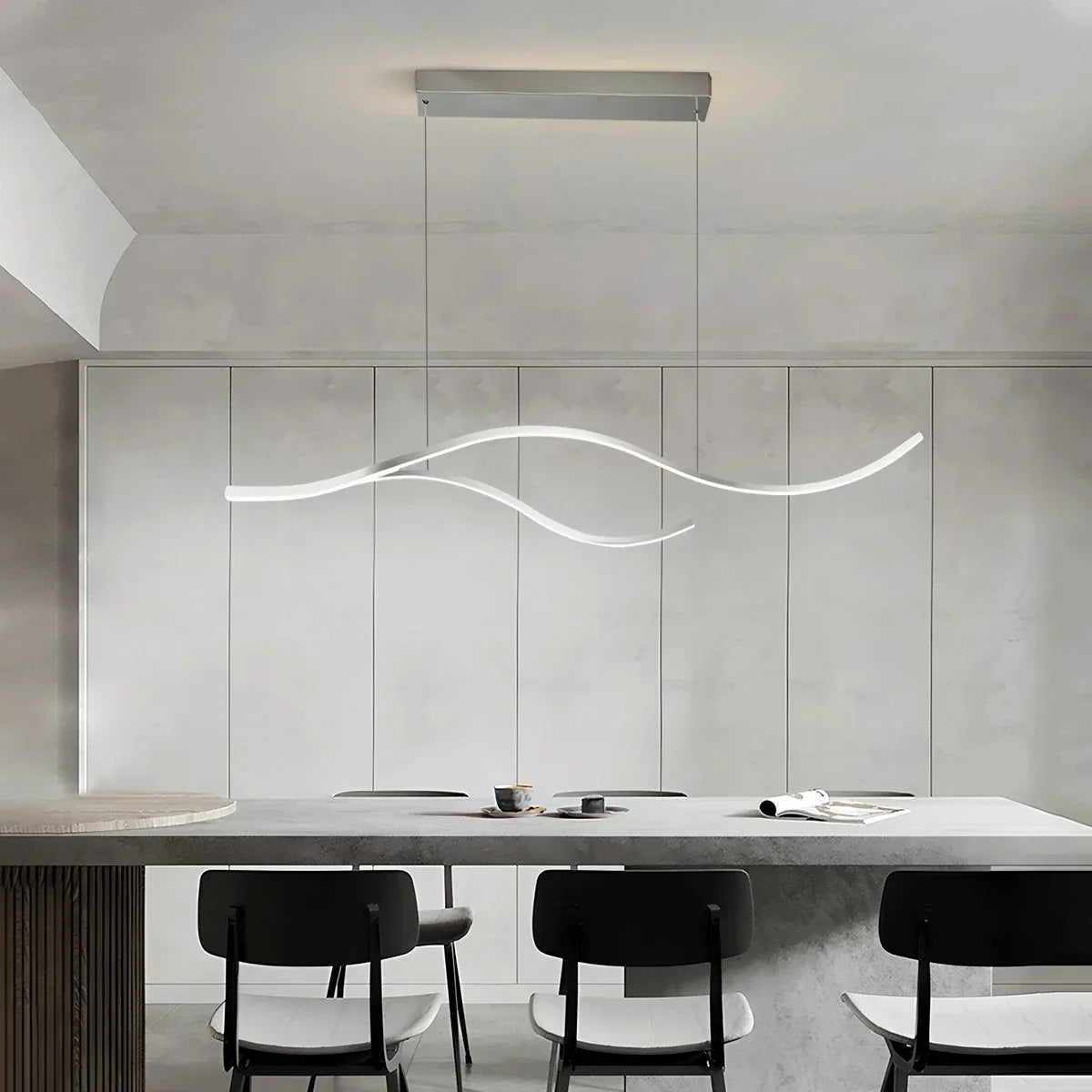 Moderne hängende Pendelleuchte in Wellenform | Desfino