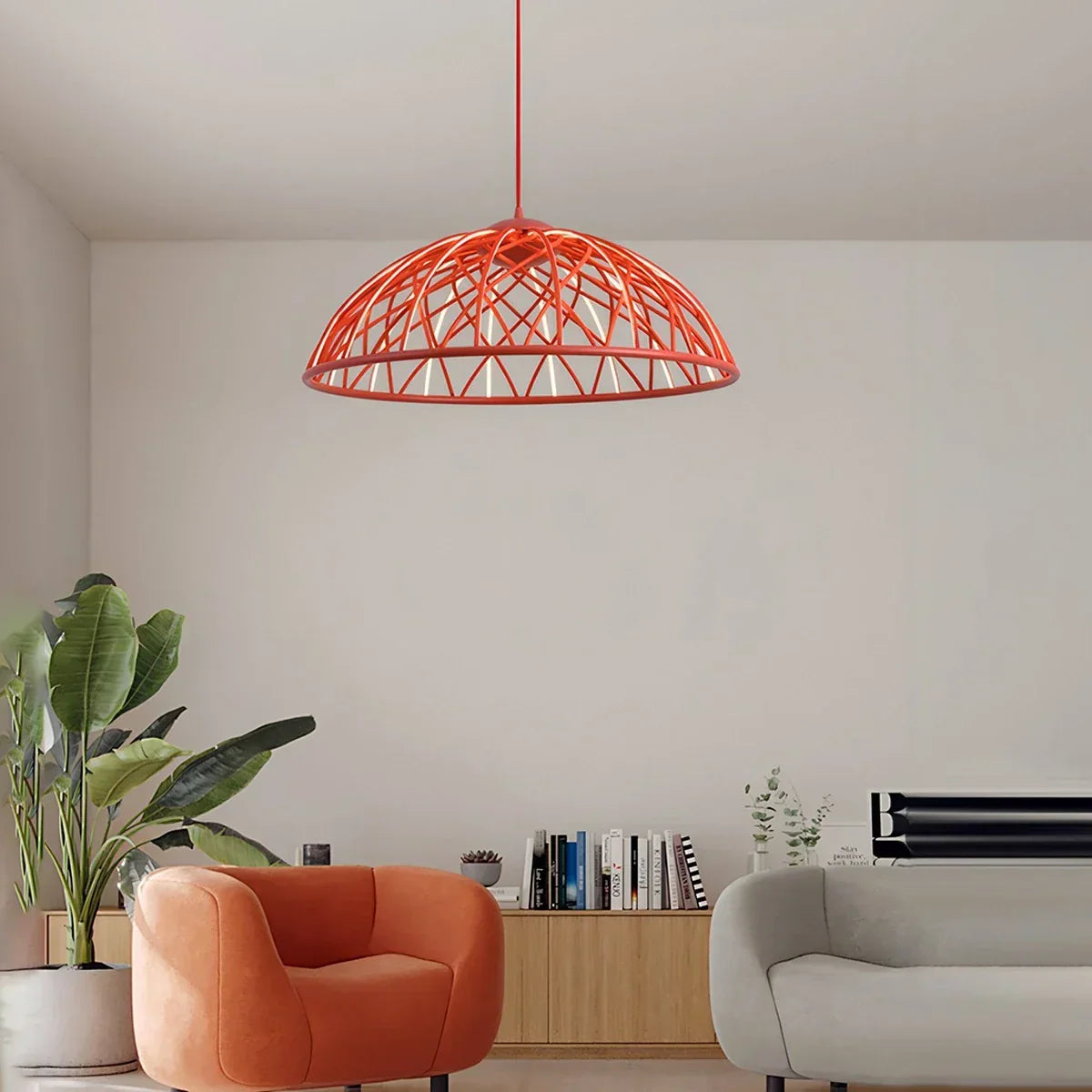 Modern Woven Mesh Art Pendant Light | Desfino