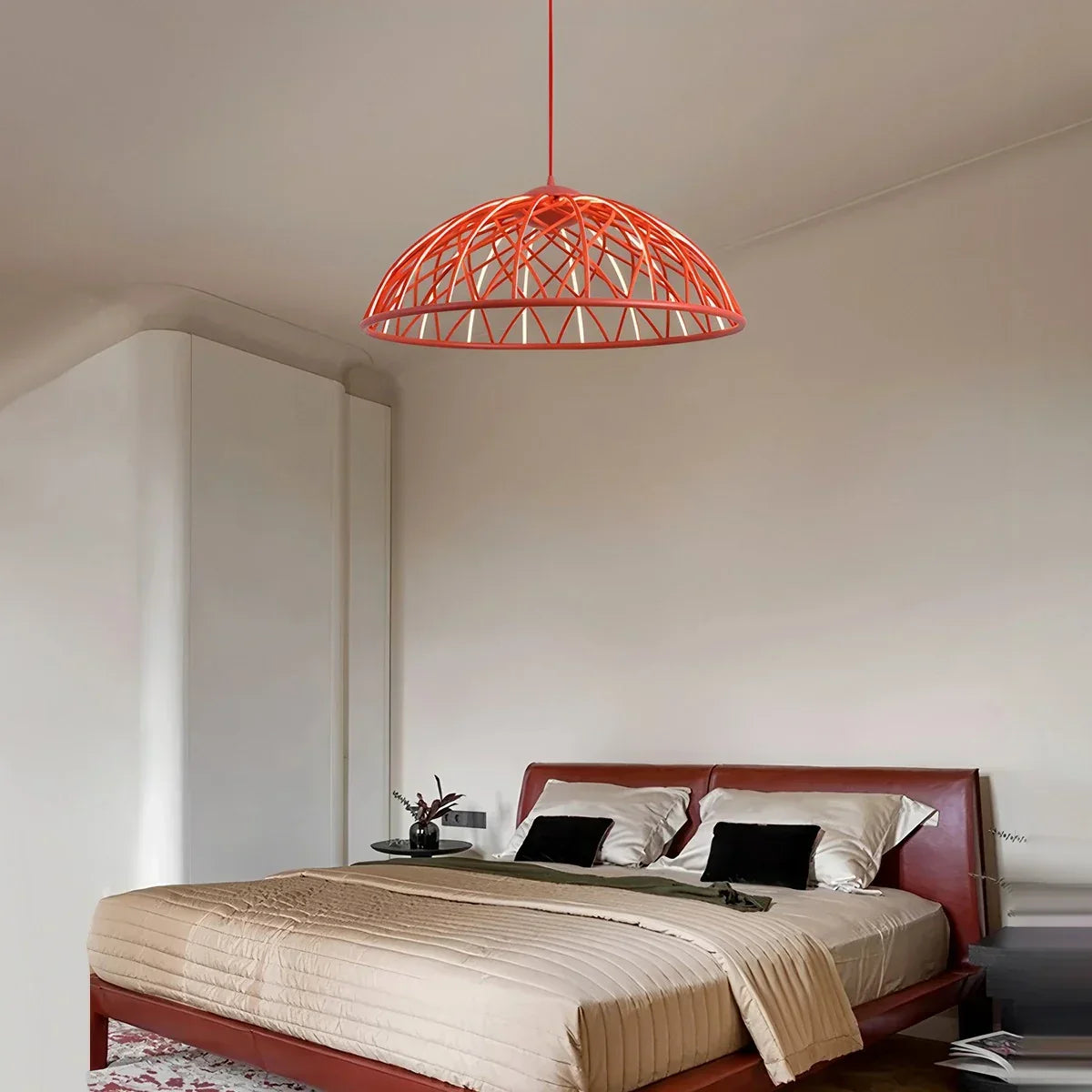 Modern Woven Mesh Art Pendant Light | Desfino