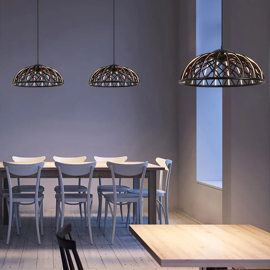 Modern Woven Mesh Art Pendant Light | Desfino