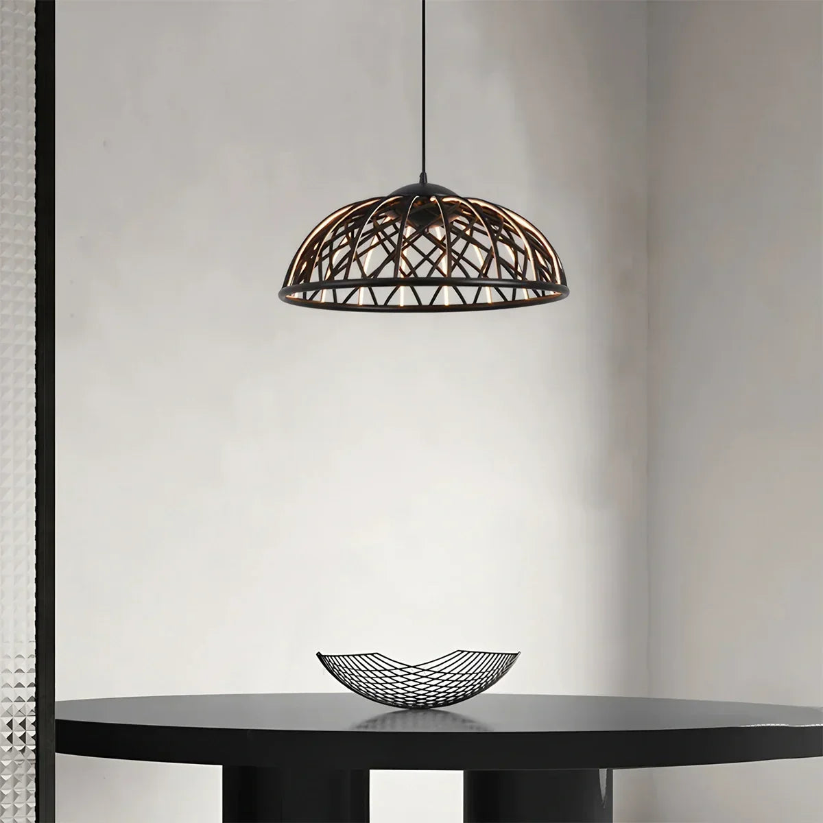 Modern Woven Mesh Art Pendant Light | Desfino