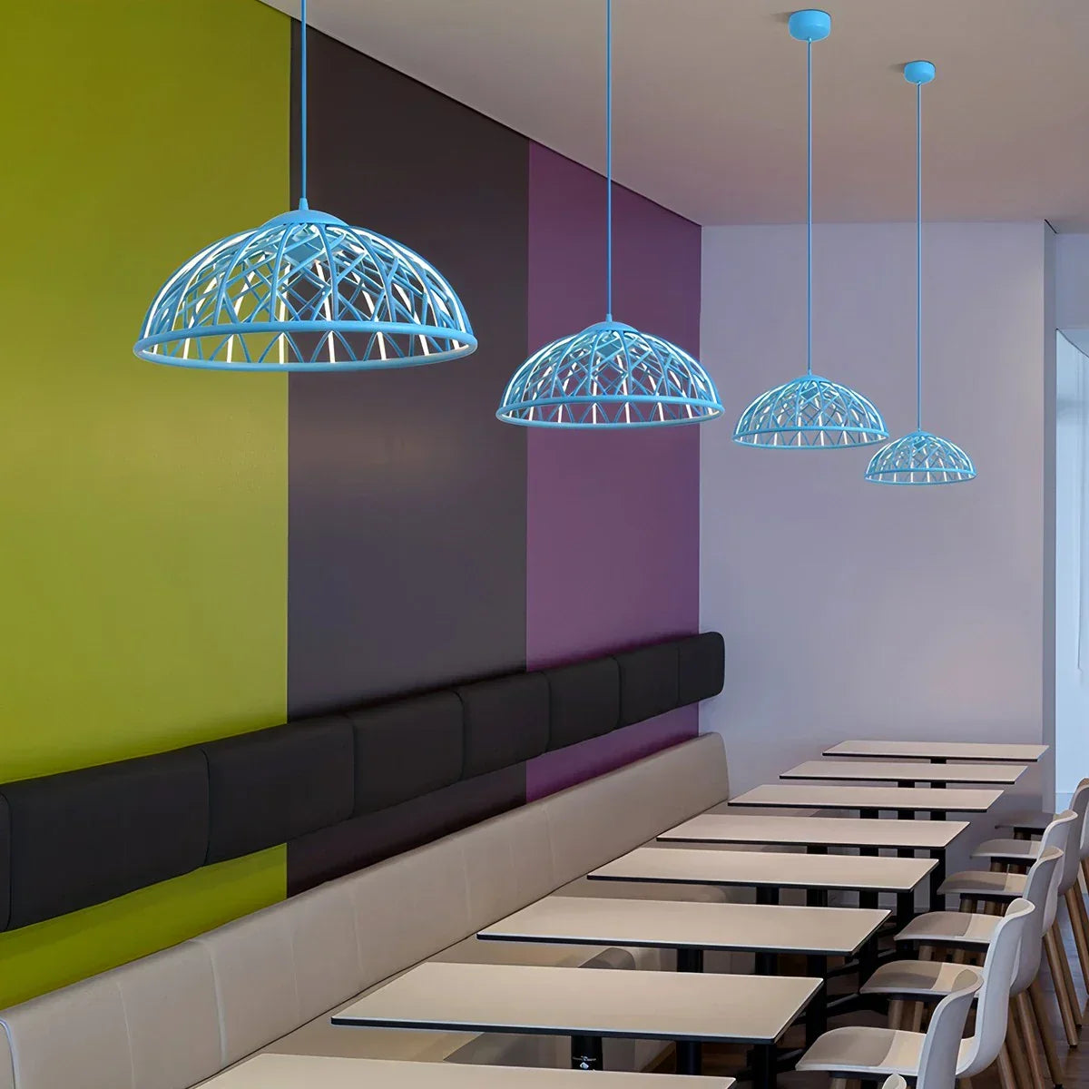 Modern Woven Mesh Art Pendant Light | Desfino
