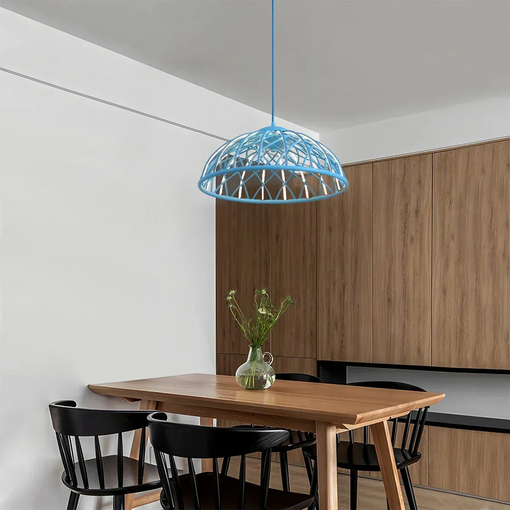 Modern Woven Mesh Art Pendant Light | Desfino