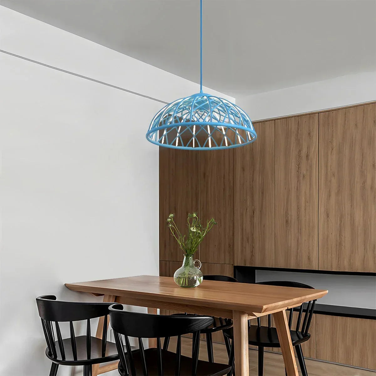 Modern Woven Mesh Art Pendant Light | Desfino
