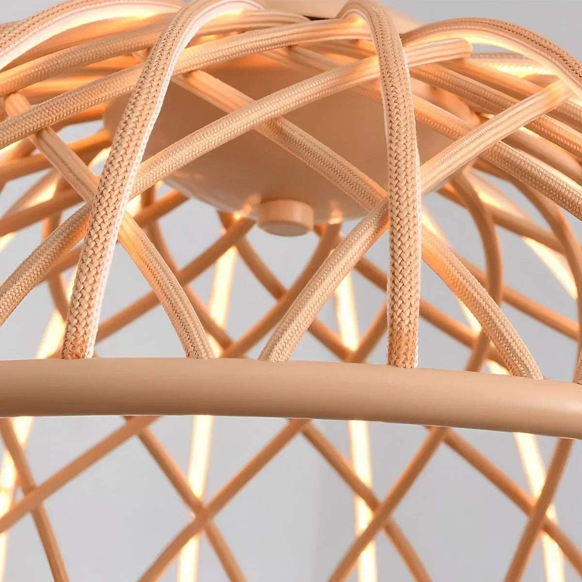 Modern Woven Mesh Art Pendant Light | Desfino