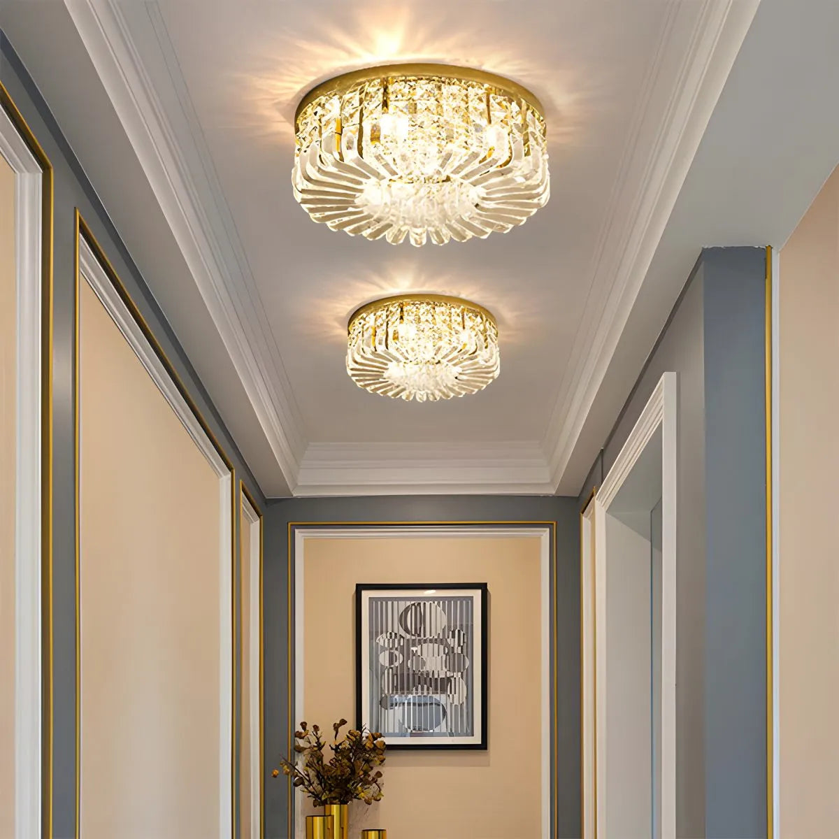 Moderne luxuriöse Kristall-Deckenleuchte | Desfino