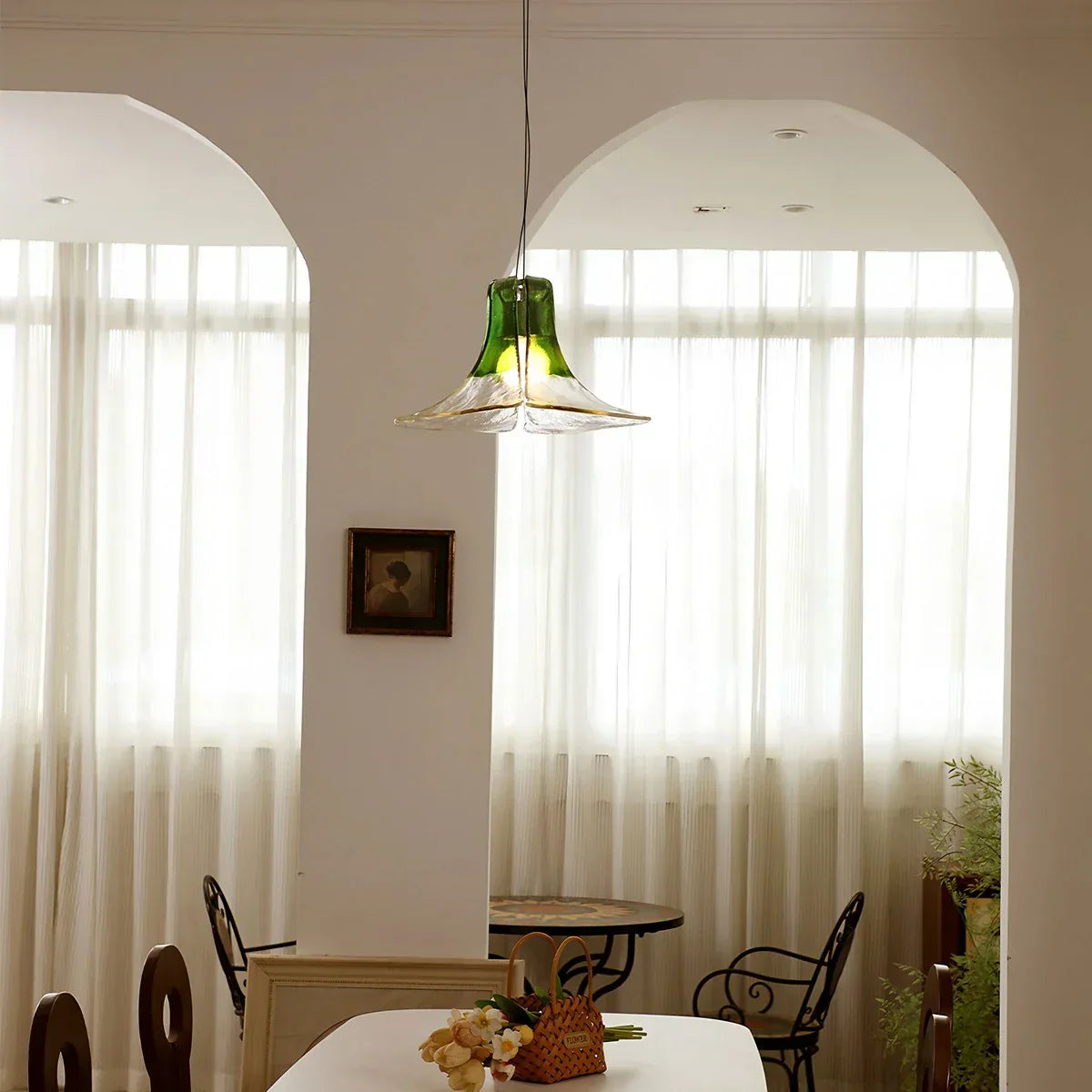 Murano Gradient Petal Glass Pendant Light | Desfino