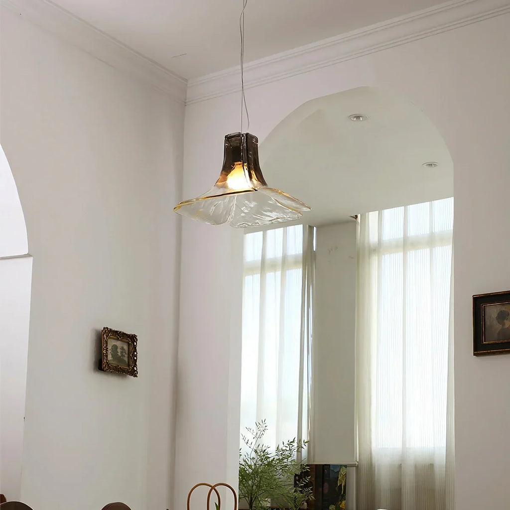 Murano Gradient Petal Glass Pendant Light | Desfino