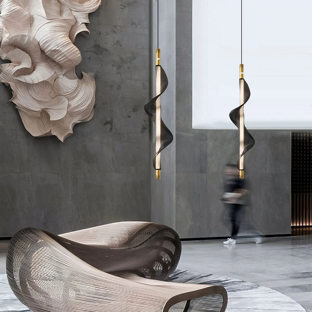Nordic Art Twisted Mesh Pendant Light | Desfino