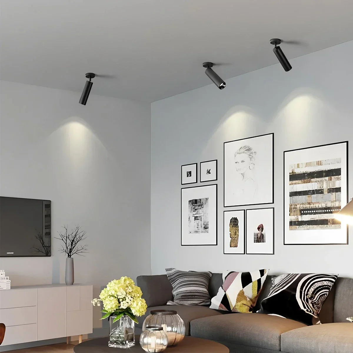 Nordic Creative Long Tube Ceiling Spotlight | Desfino
