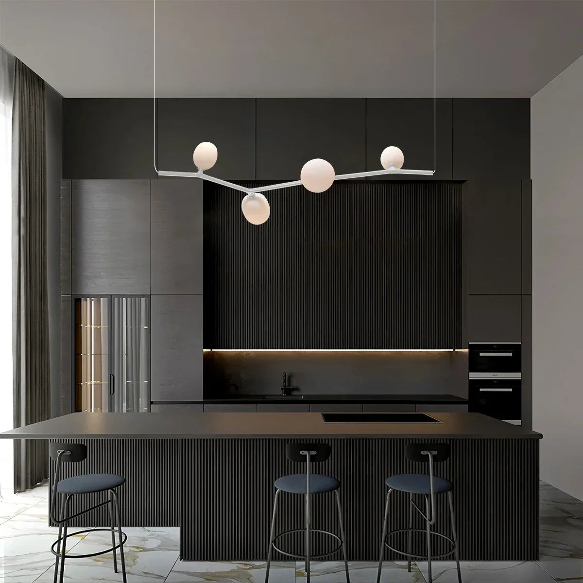 Nordischer kreativer Kronleuchter aus Glas mit Ästen | Desfino