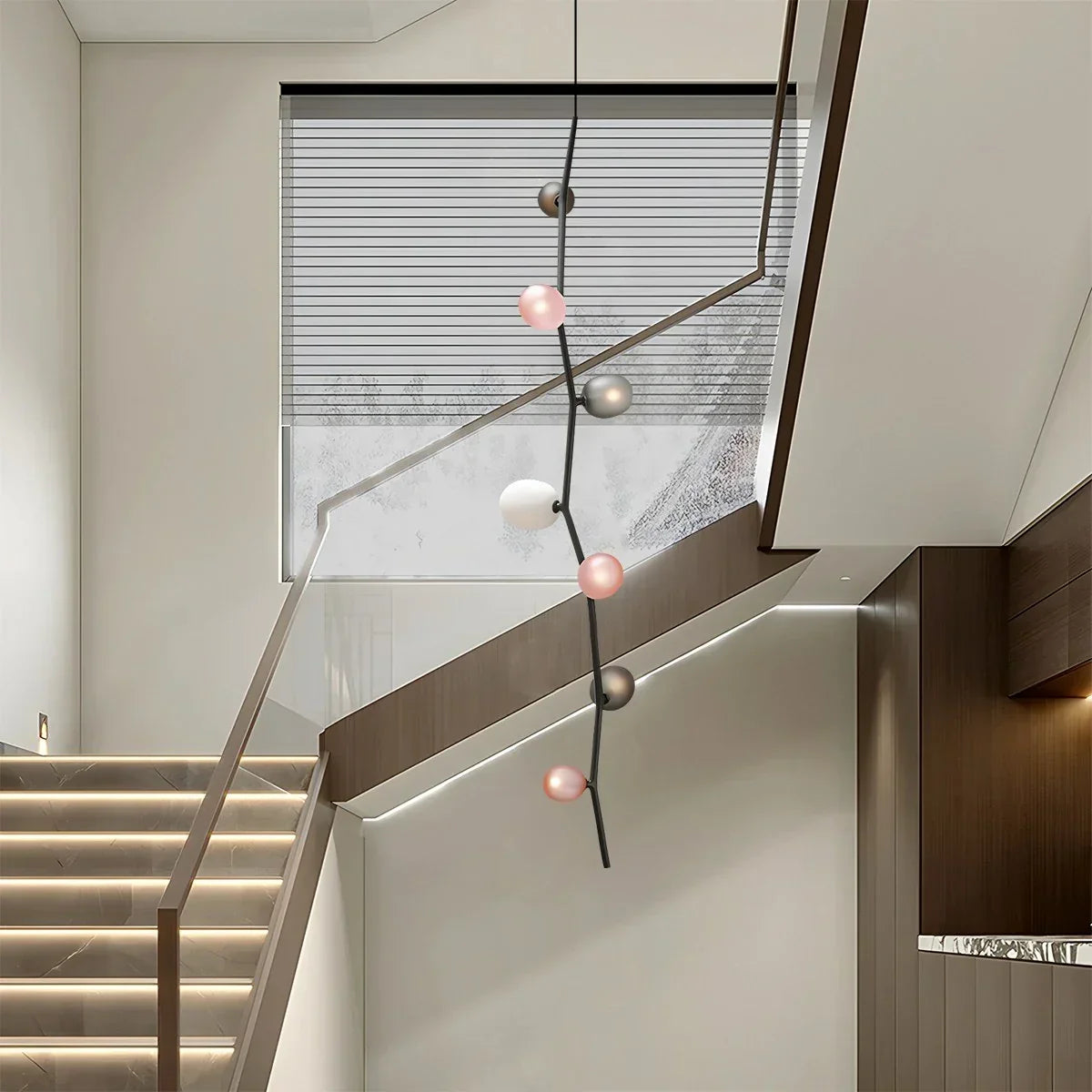 Nordischer kreativer Kronleuchter aus Glas mit Ästen | Desfino
