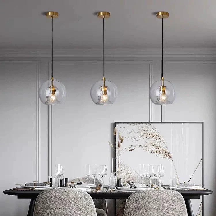 Nordic Glass Globe Pendant Light for Modern Interiors | Desfino