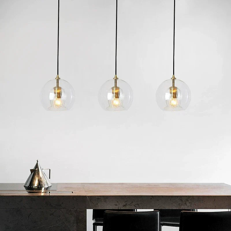 Nordic Glass Globe Pendant Light for Modern Interiors | Desfino