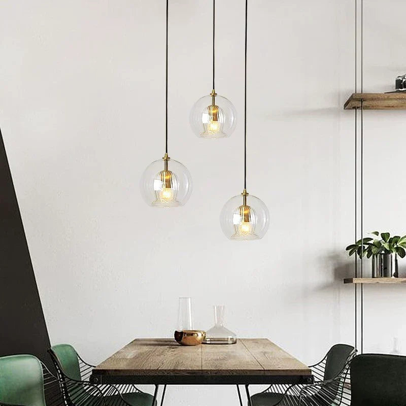 Nordic Glass Globe Pendant Light for Modern Interiors | Desfino