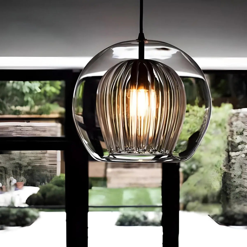 Nordic Glass Globe Pendant Light for Modern Interiors | Desfino