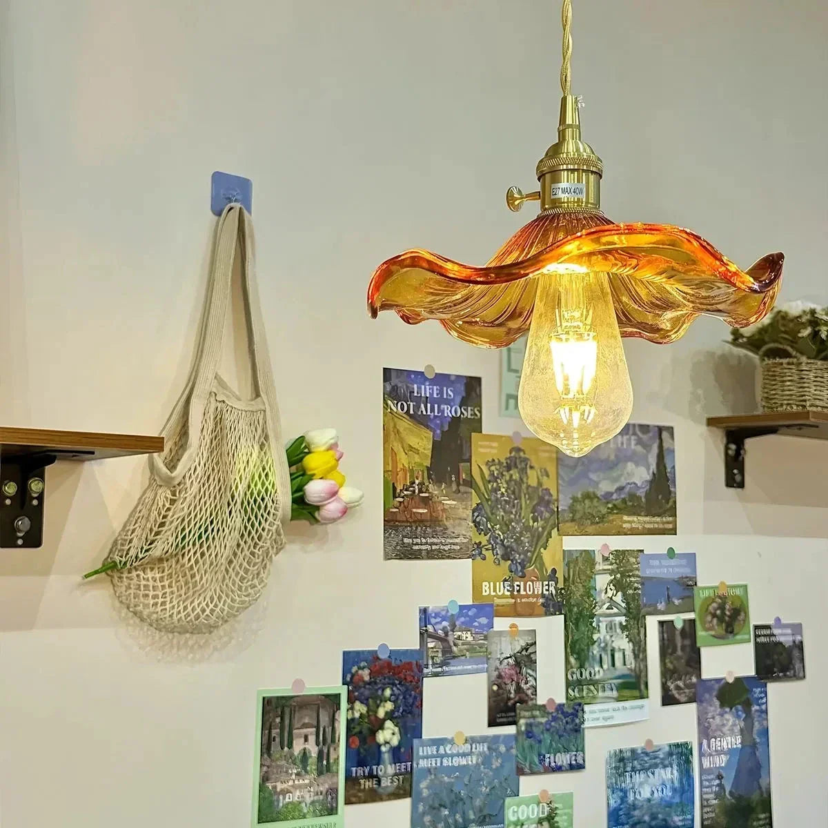 Nordic Japanese Glass Chandelier for Living Room | Desfino