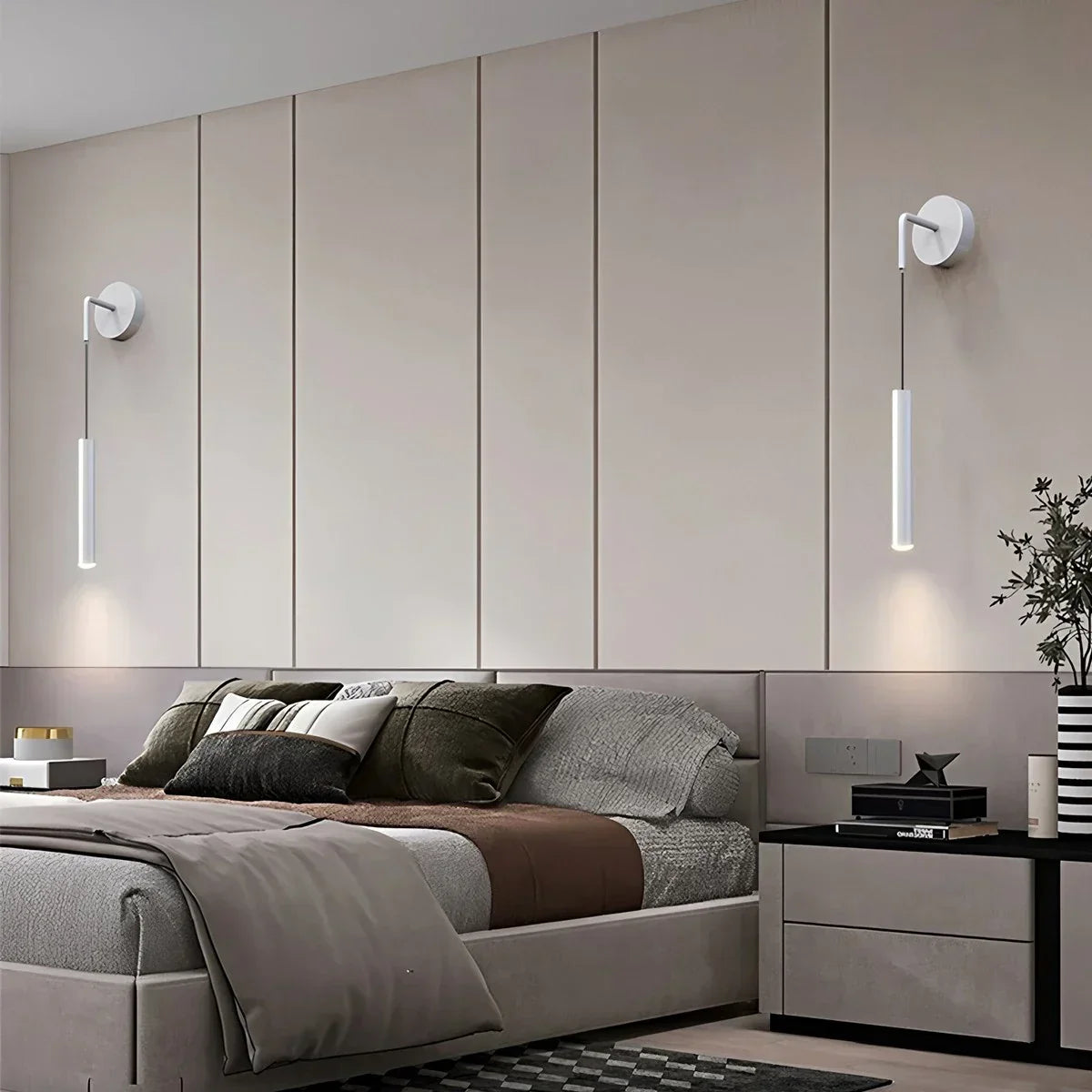 Nordische minimalistische Wandleuchte und Strahler für das Schlafzimmer | Desfino