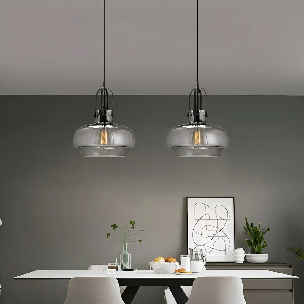 Nordische minimalistische Glas-Pendelleuchte für das Esszimmer | Desfino