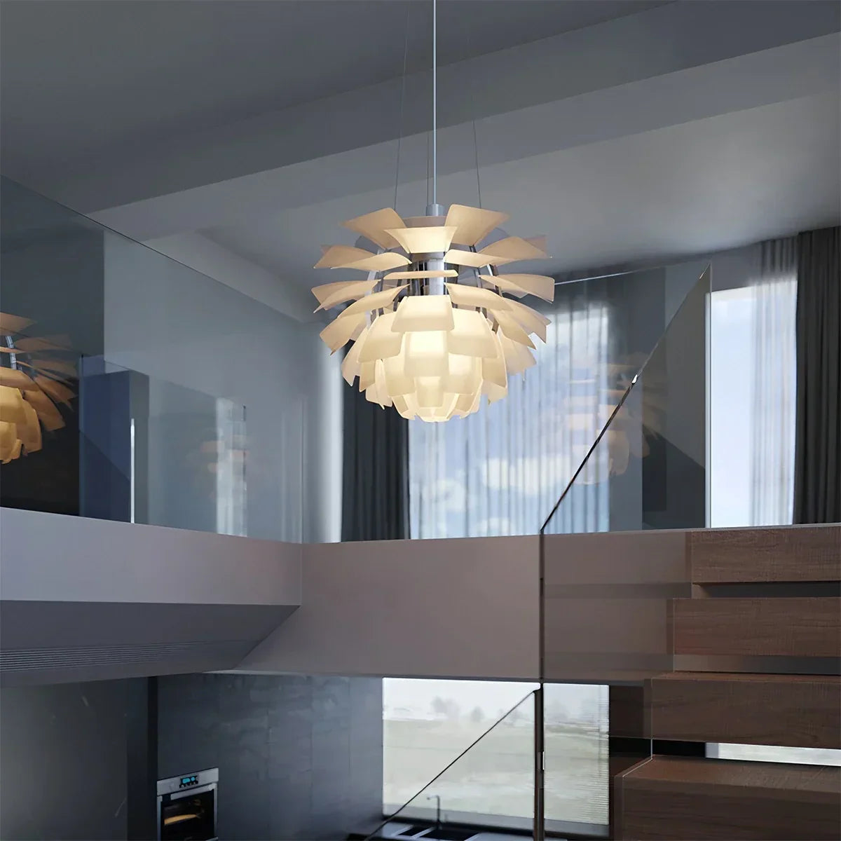 Moderne Pendelleuchte im Art-déco-Stil mit mehreren Ebenen | Desfino