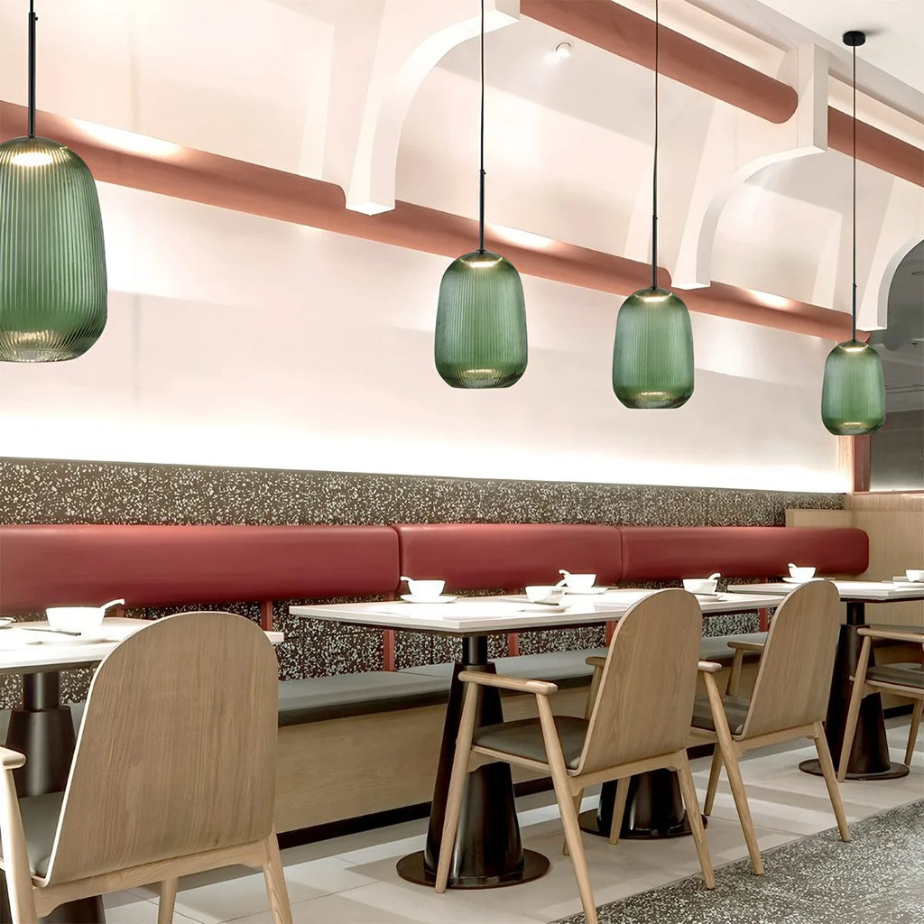 Nordic Pleated Colored Glass Pendant Light | Desfino