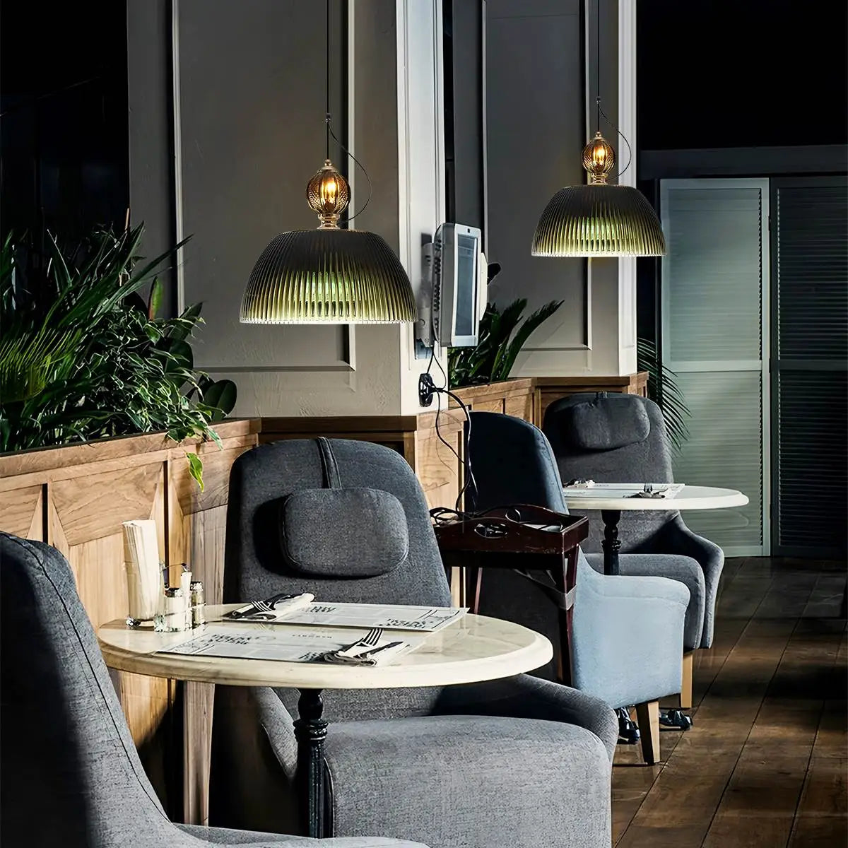 Nordische Retro-Glas-Pendelleuchte für das Esszimmer | Desfino