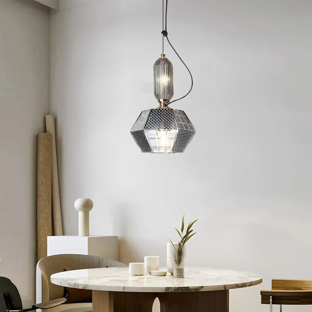 Nordische Retro-Glas-Pendelleuchte für das Esszimmer | Desfino