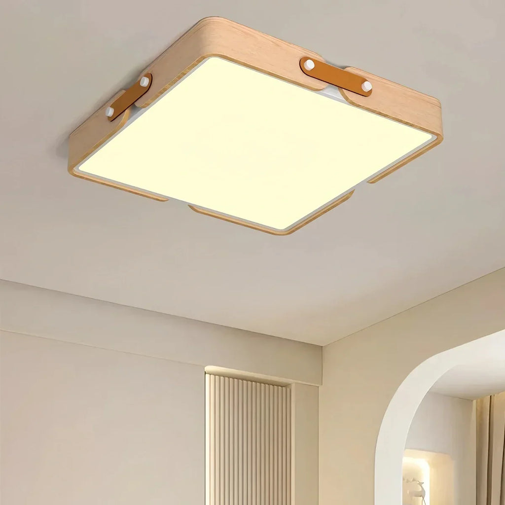 Nordic Wood Ceiling Light for Bedroom | Desfino