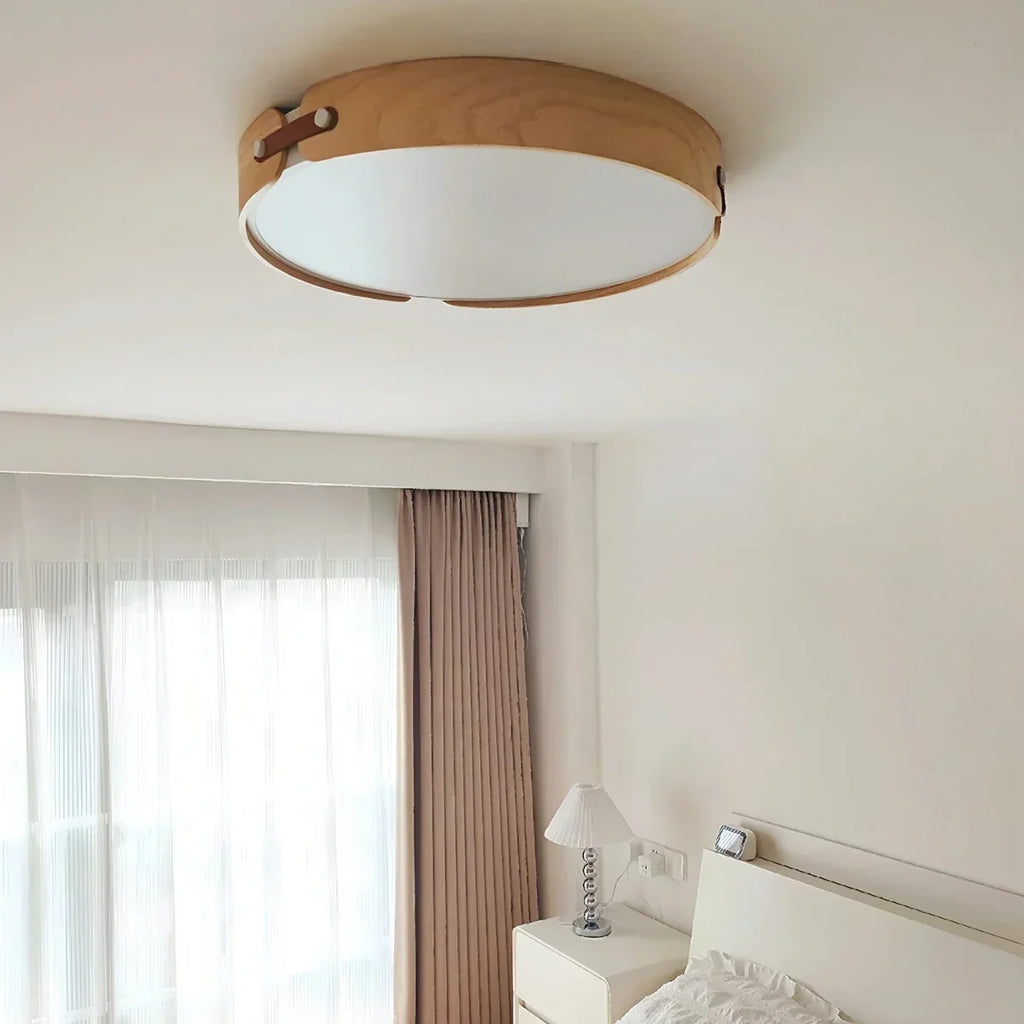 Nordic Wood Ceiling Light for Bedroom | Desfino